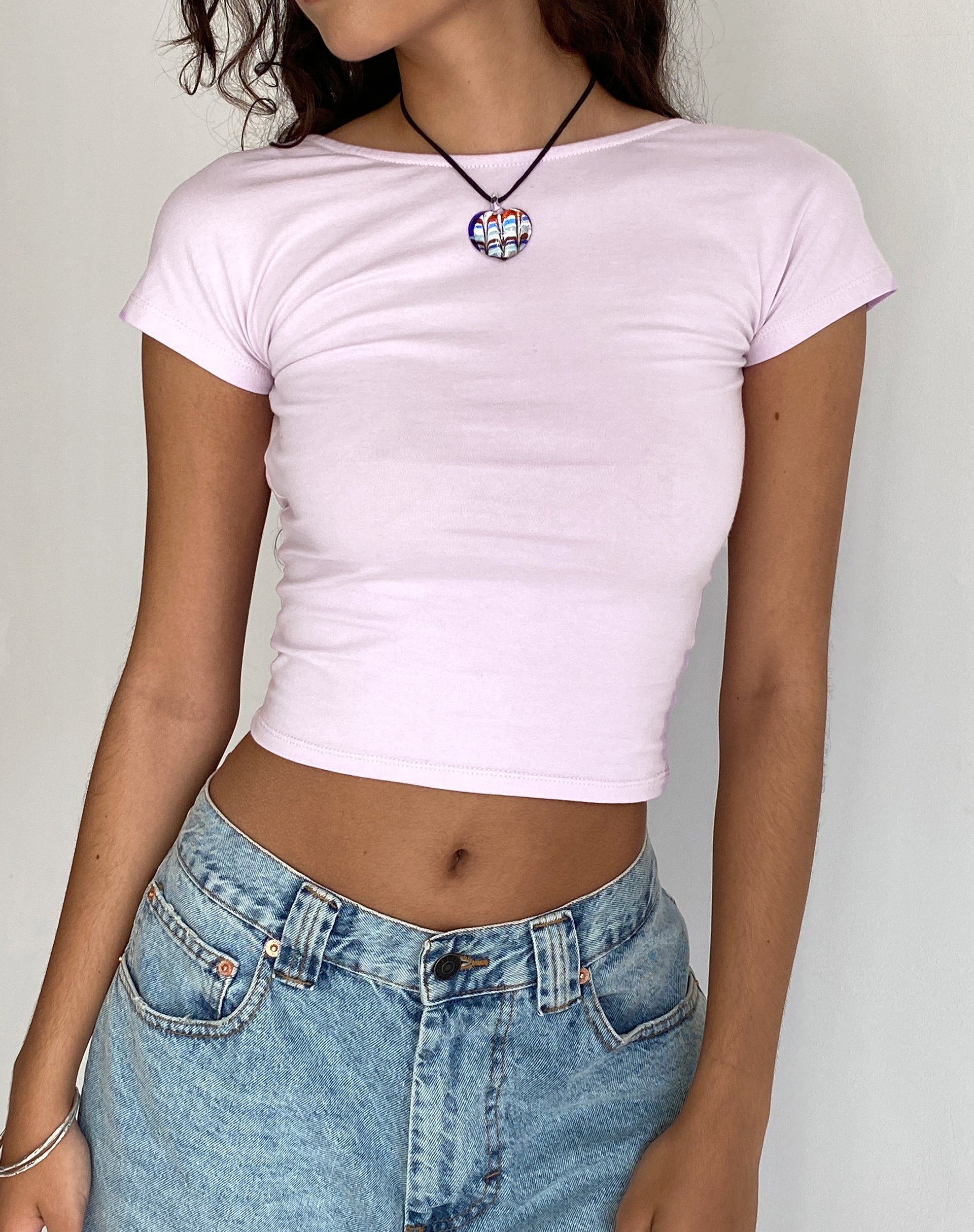 Image of Xiwang Crop Top in Soft Lilac