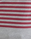 Grey and Burgundy Stripe
