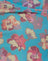 Contrast Floral Blue