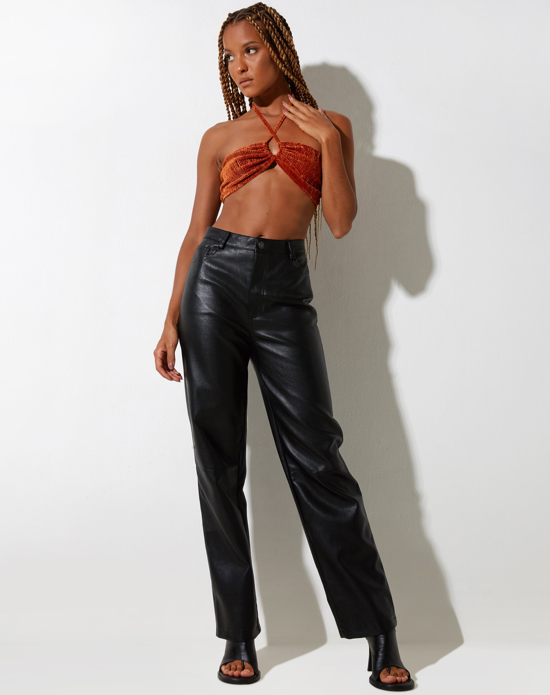 IMAGE OF Yessa Crop Top in Velvet Rust