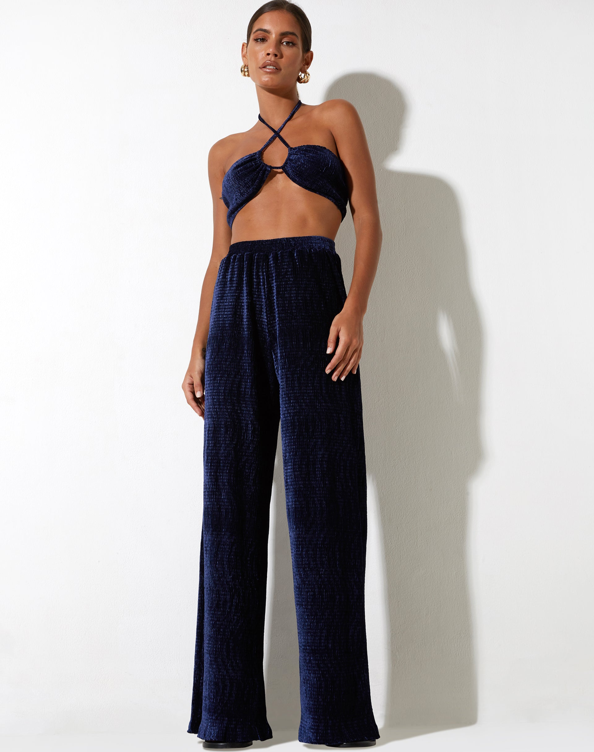 image of Obeli Trouser in Velvet Navy