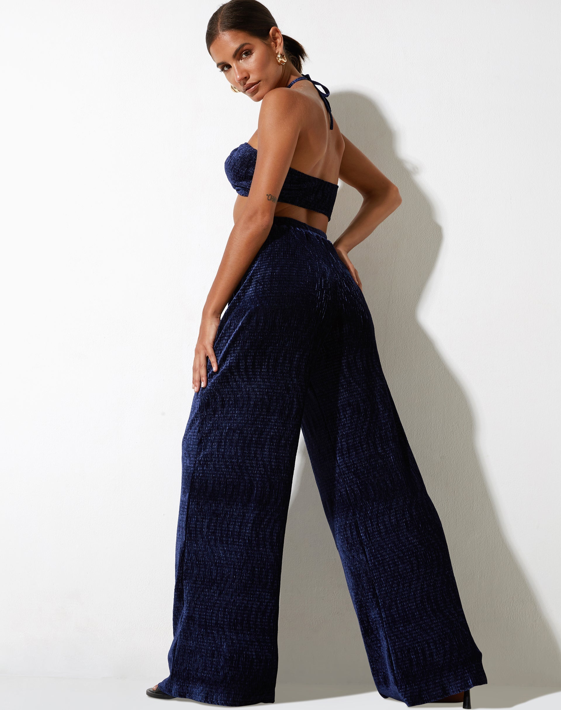 image of Obeli Trouser in Velvet Navy