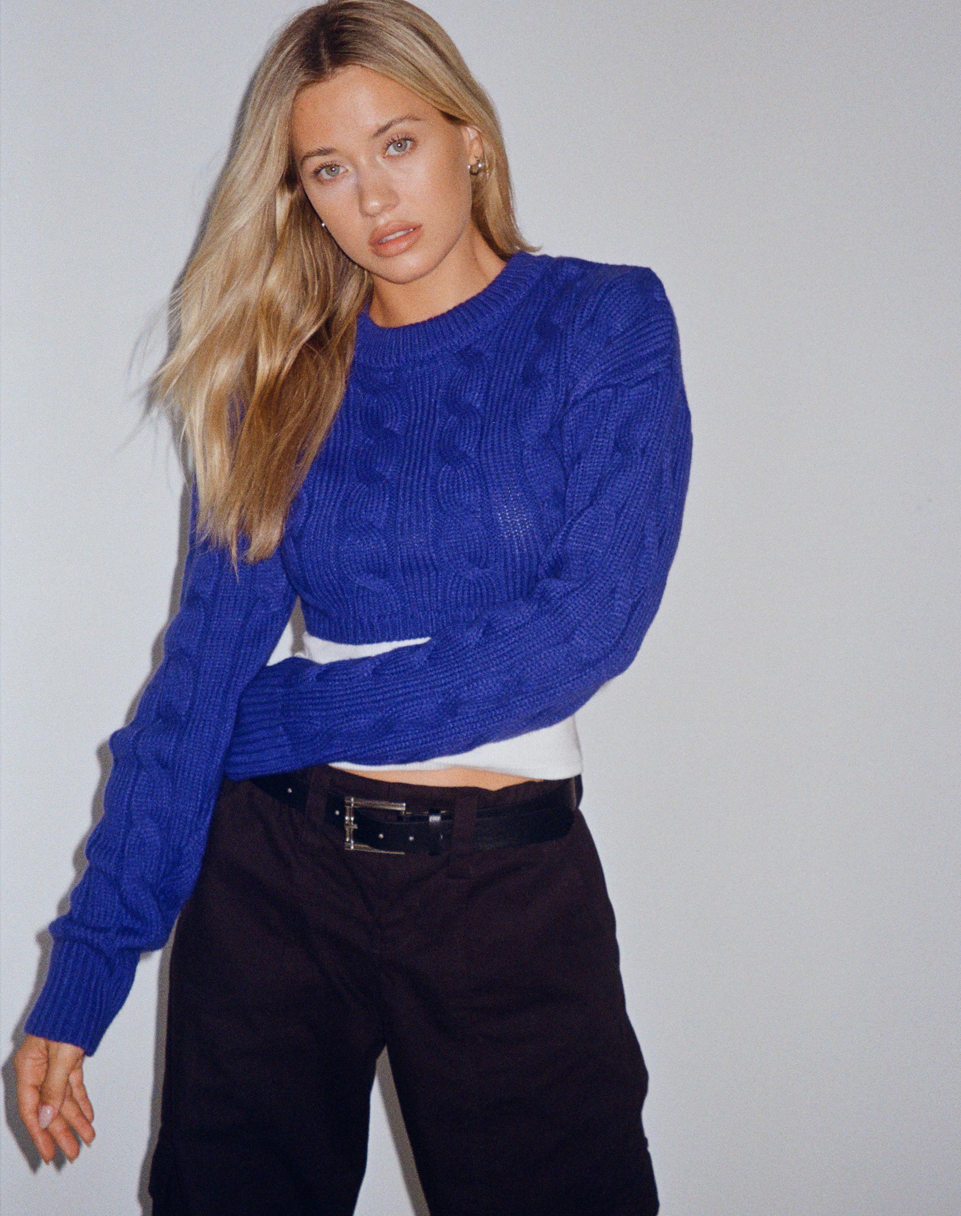 image of Yolanda Knit Jumper in Cobalt