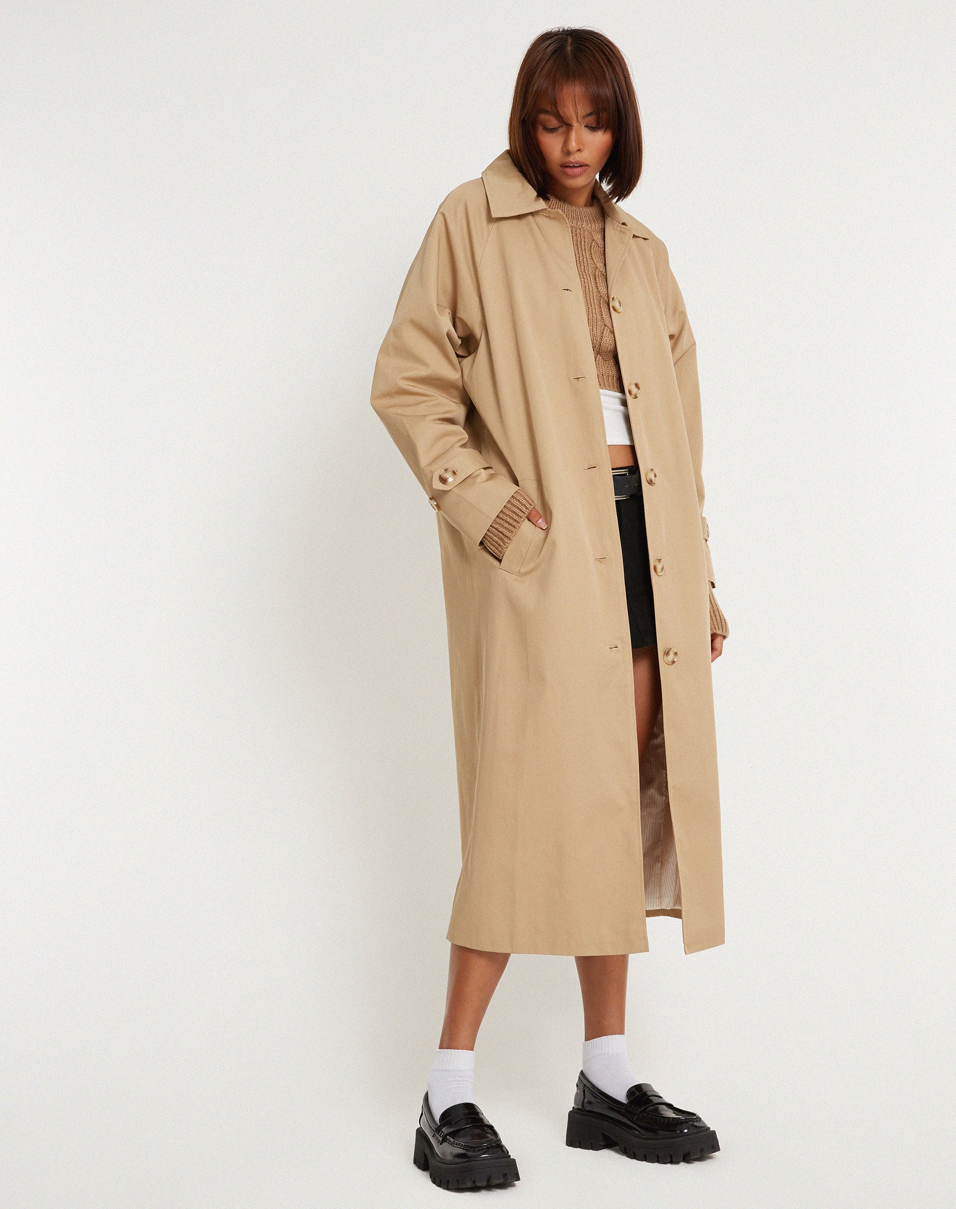 Lined trench coat 2025 with hood