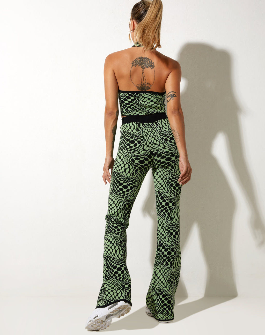 Pantalon Yuana en Geo Polka Arcadian Green