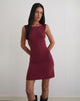 Image of Yuzuki Mini Dress in Cupro Burgundy