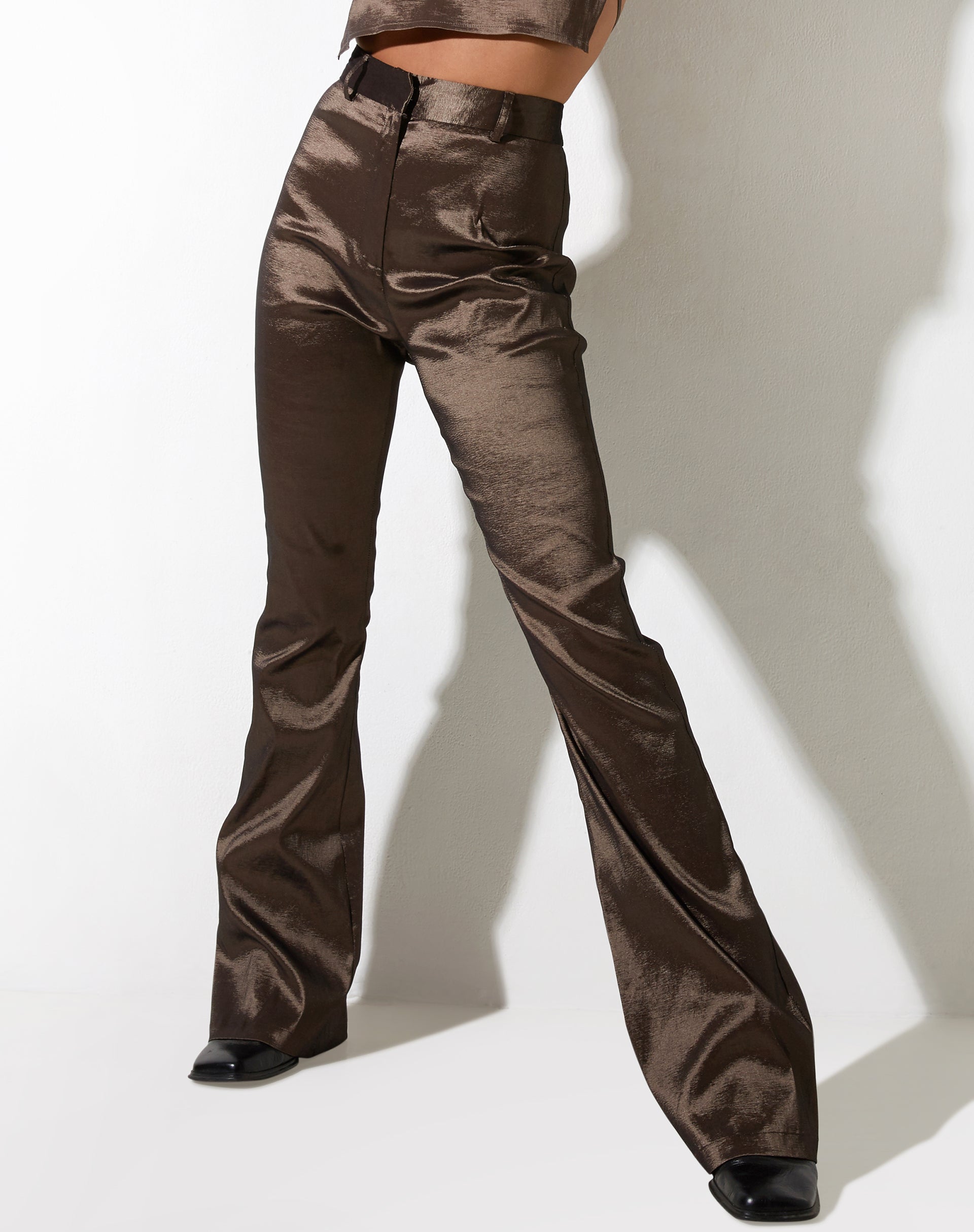 image of Zamora Trouser in Satin Bronze