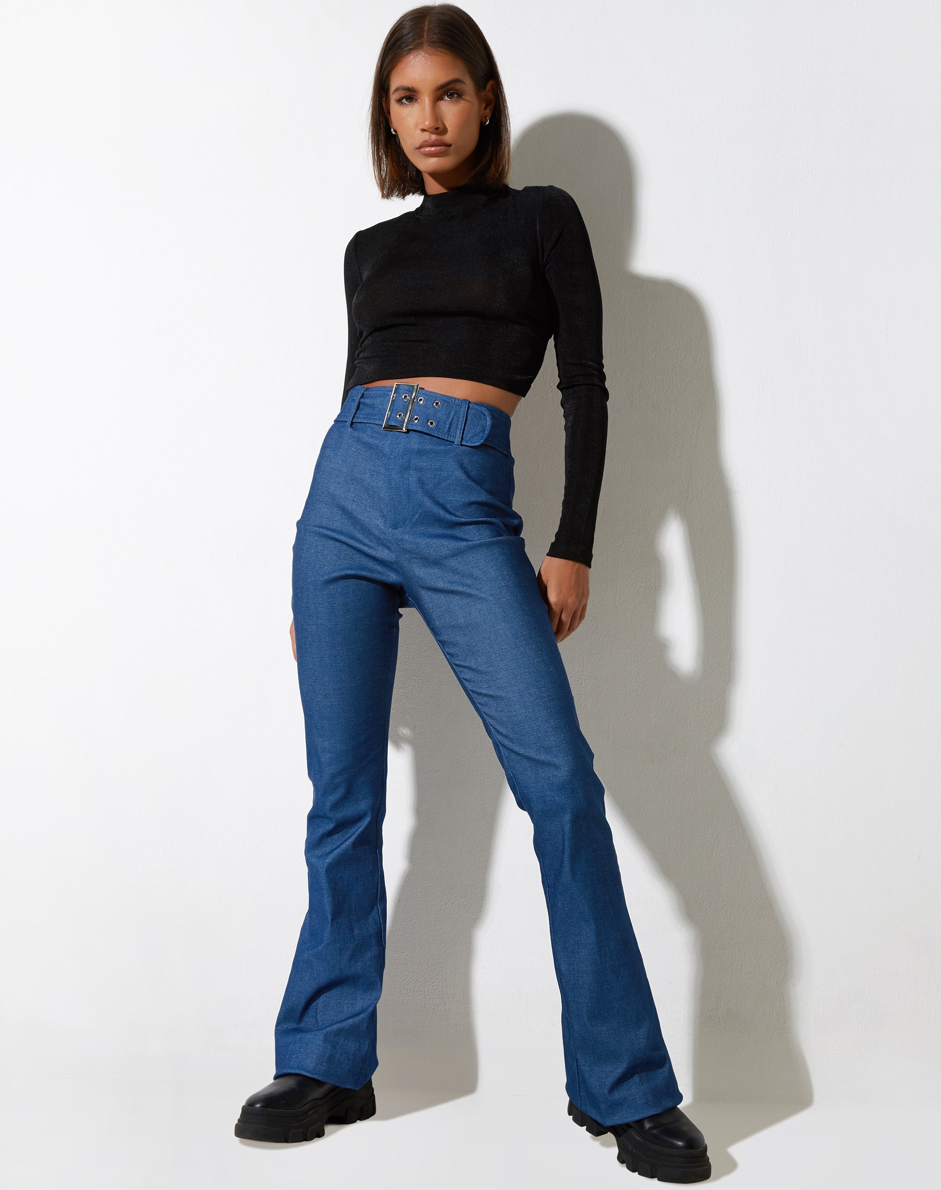 image of Zocha Flare Trouser in Tailoring Denim