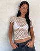 Image of Zorani Lace Baby Tee in Ivory