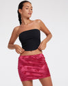 image of Guida Mini Skirt in Rose Flock Magenta