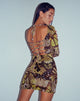 image of Onata Mini Dress in Butterfly Gold