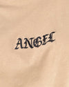 Image of Oversize Basic Tee in Tan with Angel Embroidery