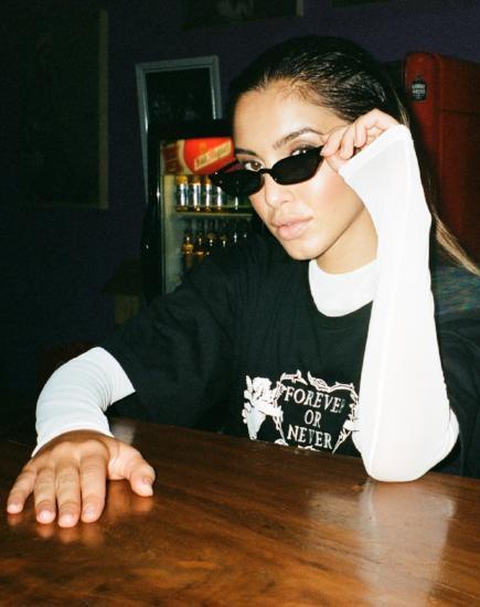 Image of Sunny Kiss Tee in Black Forever or Never
