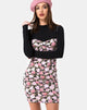 Image of Alvina Bodycon Dress in Bloom Floral Black Base