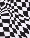 Image of Acro Unitard in Square Flag Black and white