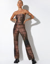 image of Agosta Flare Trouser in Photo Brown