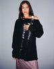 image of Akohara Laddered Knitted Top in Black