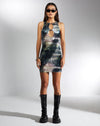 Image of MOTEL X IRIS Alannah Bodycon Dress in Abstract Camo