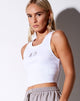 Image of Givas Crop Top in White LA Embro