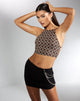 Image of MOTEL X IRIS Ambre Crop Top in Chain Tangle Dark Brown