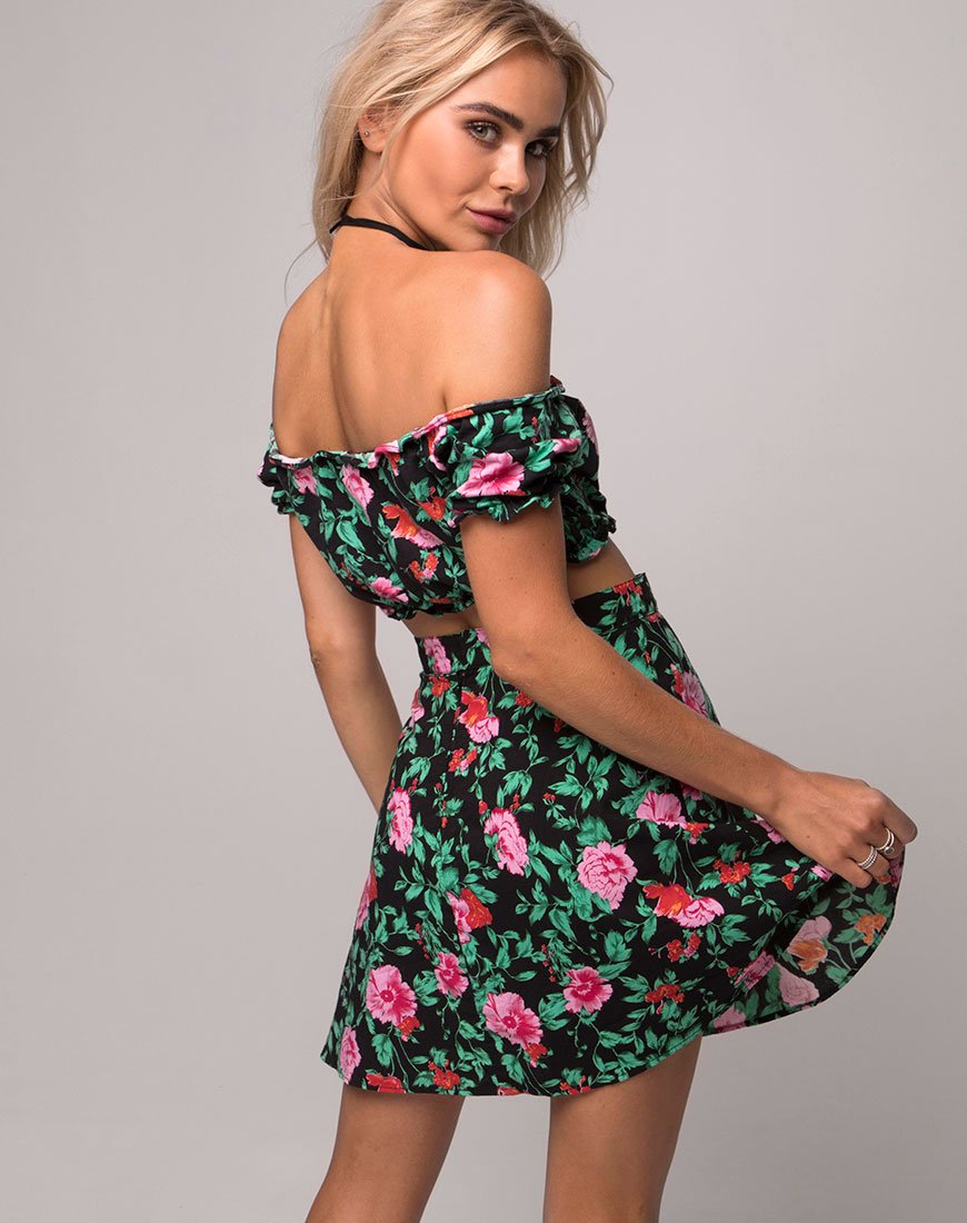 Image of Antonia A Line Skirt in Flower Fling