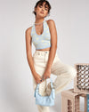 Image of Anura Crop Top in Baby Shroom Blue Yellow