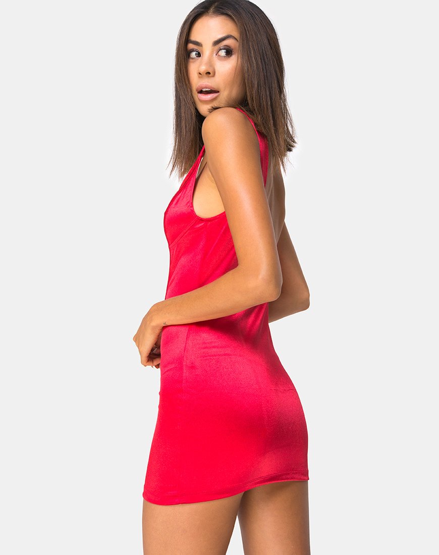 Image of Atel Dress in Red