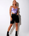 Image of Baila Crop Top in Satin Lilac