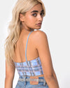 Image of Barilla Crop Top in 90s Check with Clear Sequin