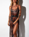 Image of Batis Maxi Dress in Mesh Gradient Cheetah Brown
