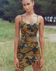 image of Benita Mini Dress in Butterfly Gold