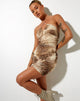 Image of Benna Bodycon Dress in Tiger Brown