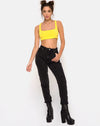 Image of Berries Crop Top in Rib Knit Yellow