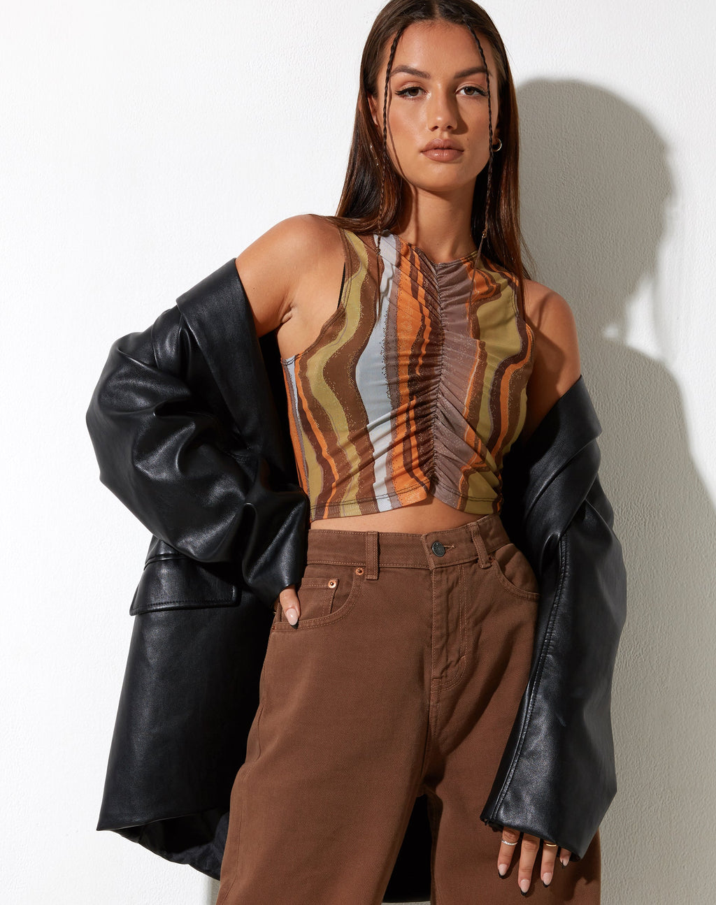 Birka Vest Top in Earthy Gradient