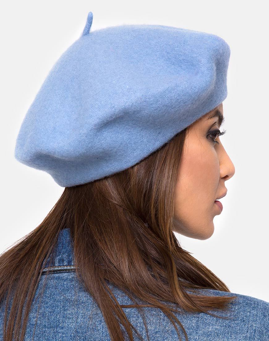 Image of Wool Beret in Blue