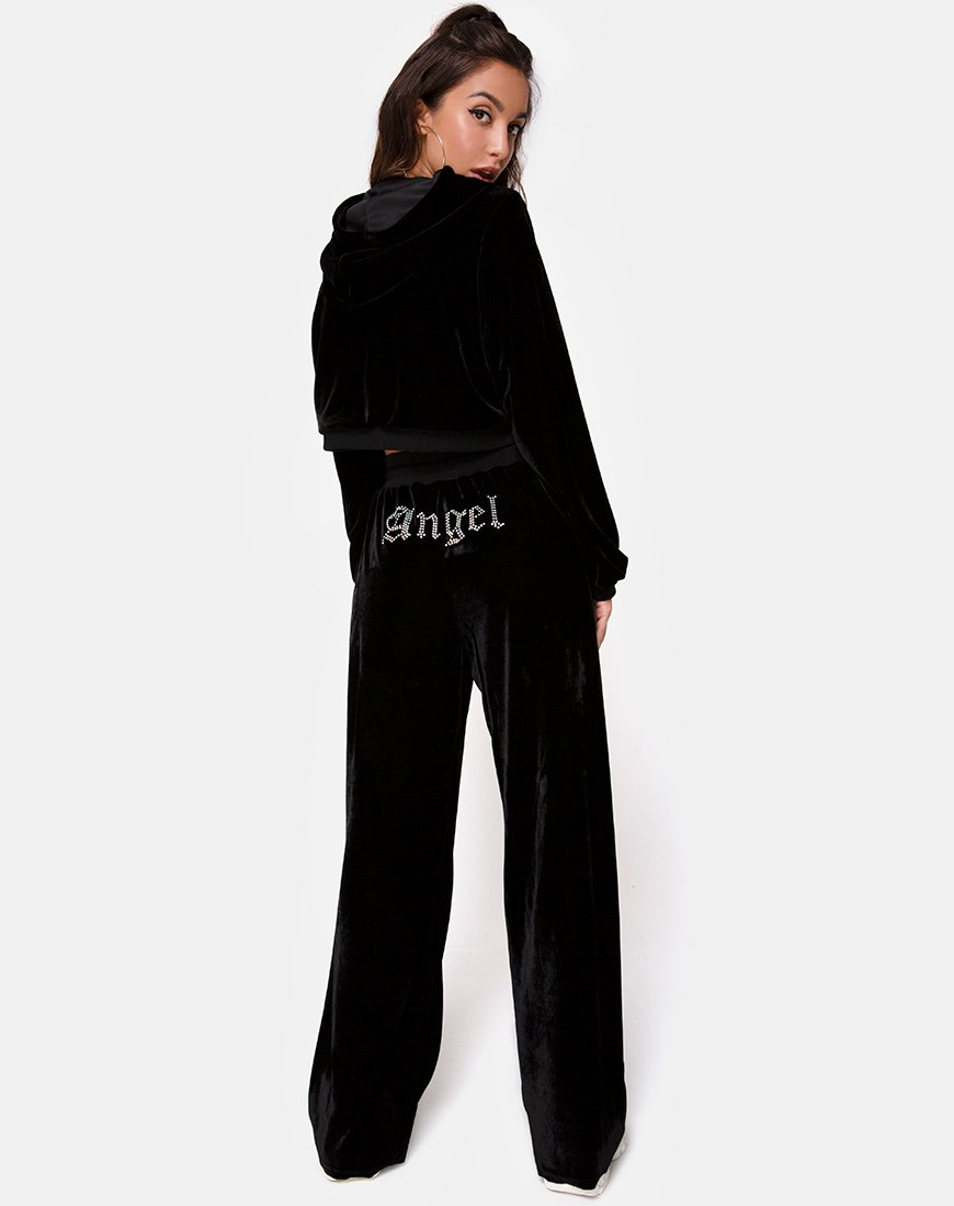 Image of Wide Leg Jogger in Angel Dimante Hot Fix