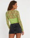 image of Bonca Long Sleeve Top in Lace Lime