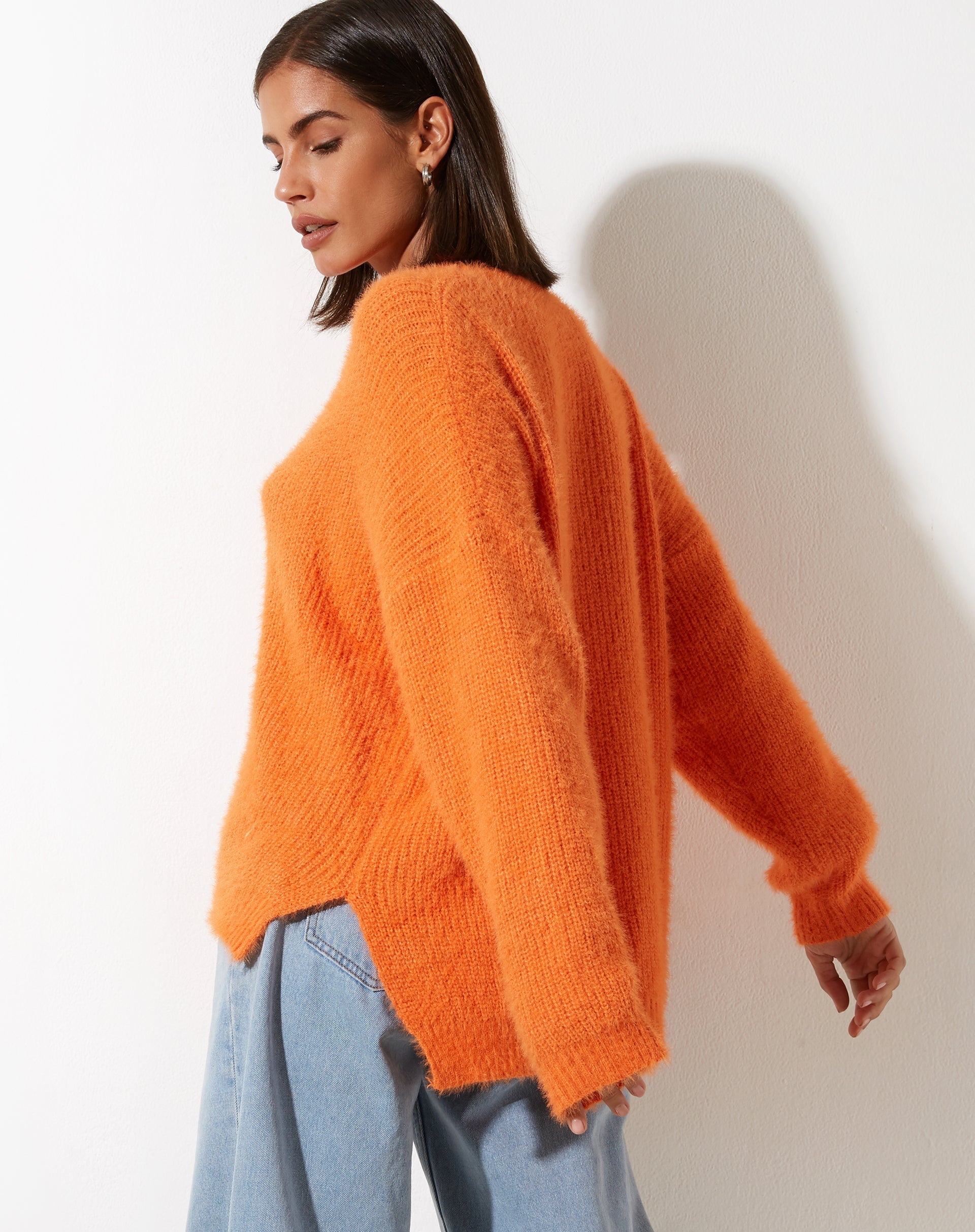 Orange baggy jumper hotsell