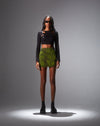 Image of Kinan Bodycon Skirt in Optic Polka Green