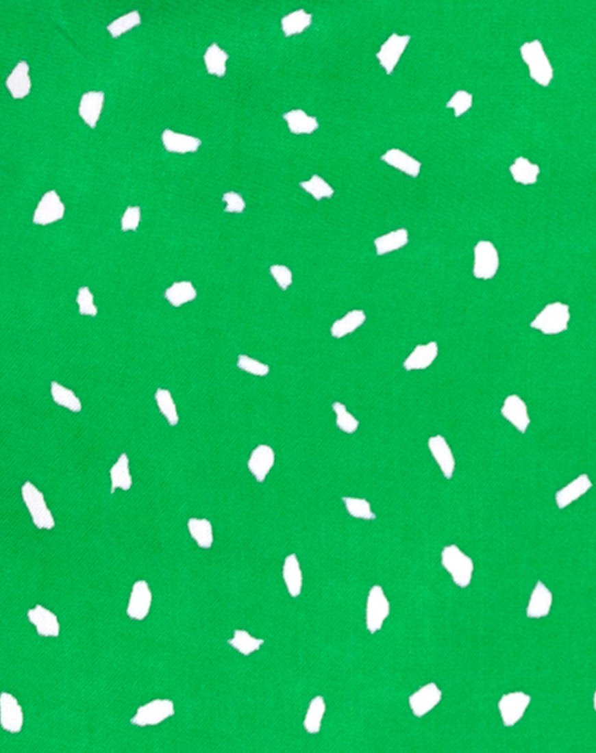 Image of Boyasly Slip Dress in Mini Diana Dot Green