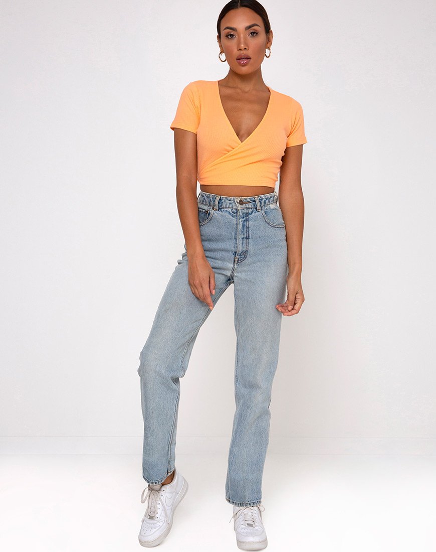 Image of Bria Top in Rib Cantaloupe