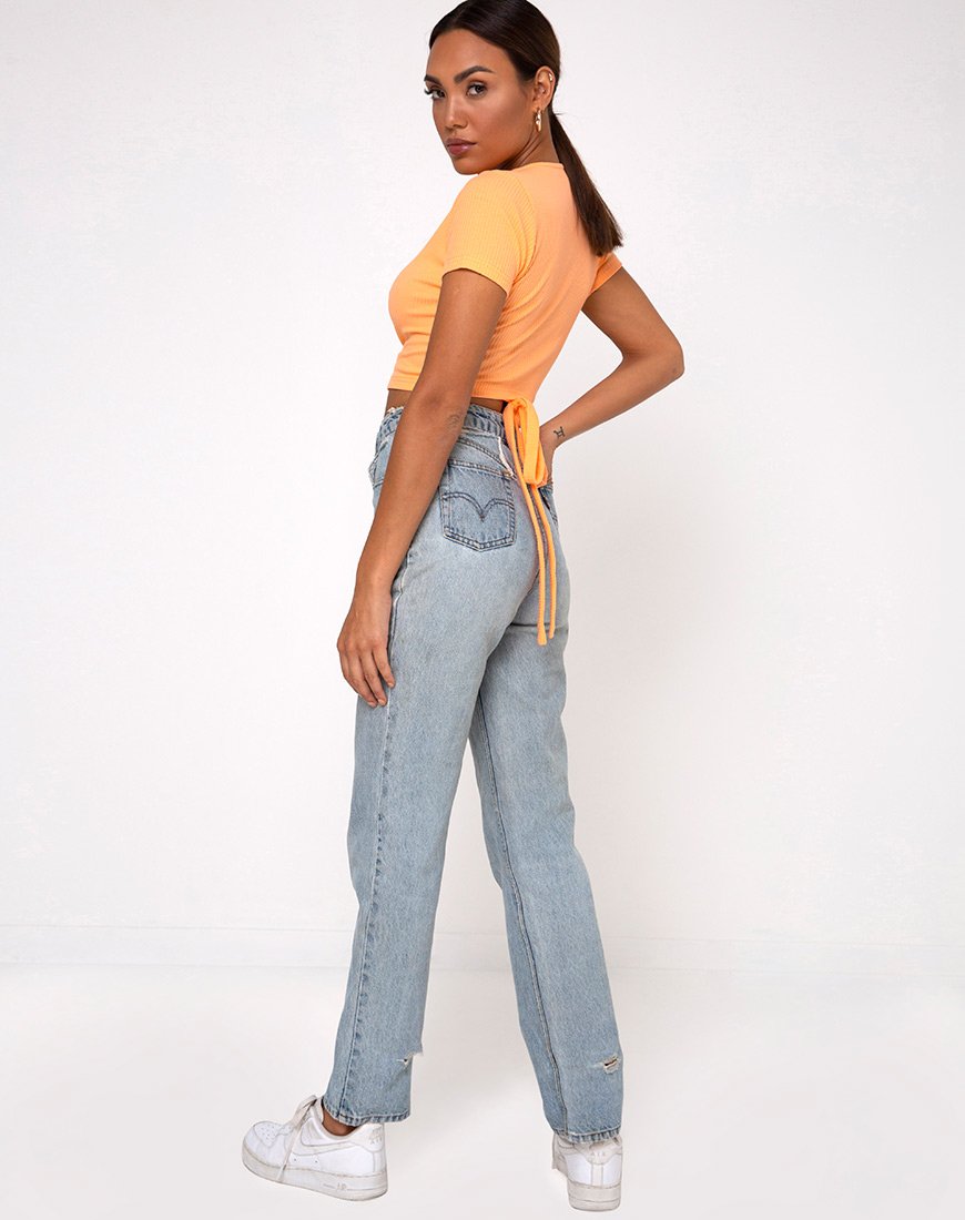 Image of Bria Top in Rib Cantaloupe
