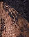 Image of Brina Midi Skirt in Floral Eyelash Lace Black
