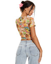 image of MOTEL X BARBARA Shrunken Tee in 90's Tropical Collage