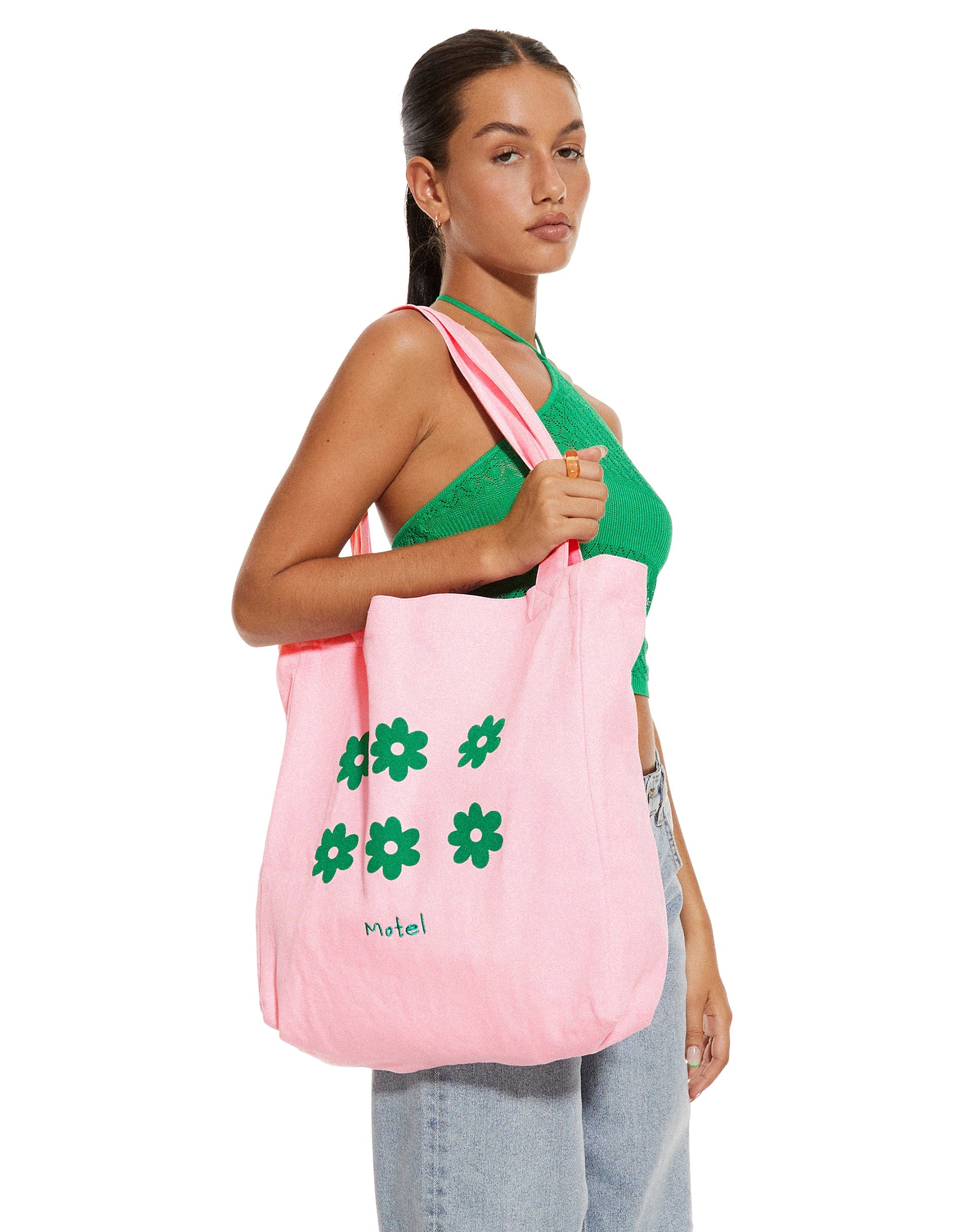 image of MOTEL X BARBARA Barbs Tote Bag in Pink Motel Floral