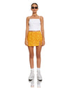 image of MOTEL X BARBARA Shema Mini Skirt in Hibiscus Zebra Orange