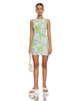 image of MOTEL X BARBARA Gele Bodycon Dress in Neon Brushstroke Floral