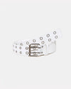 Image of Double Grommet Belt in Punk White PU