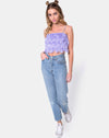 Image of Cadence Crop Top in Faux Fur Lilac