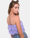 Image of Cadence Crop Top in Faux Fur Lilac